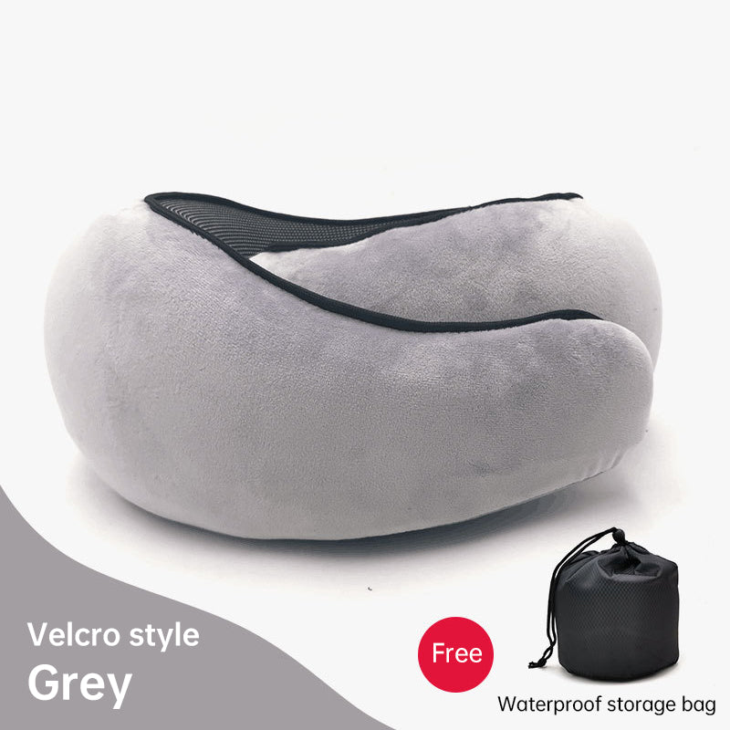 Memory Foam Neck Travel Pillow: Soft, 360° Head Support, for Home, Plane & Car